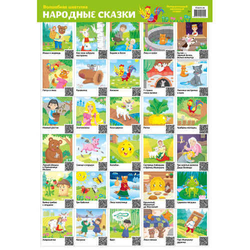 Волшебная шкатулка. Интерактивный настенный плакат. Народные сказки